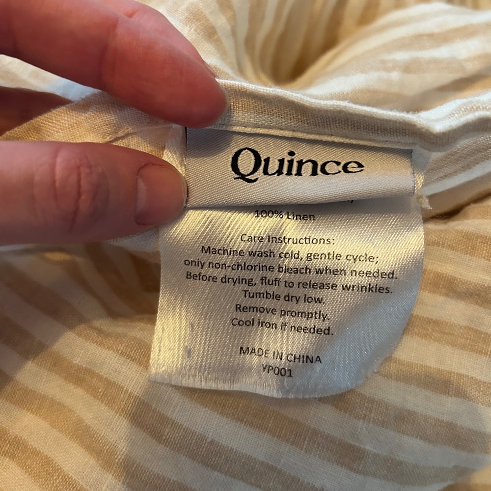 Quince European Linen Stripe Sham Set King size - Picture 2 of 3